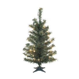 3.5' Pre-Lit Canadian Pine Artificial Christmas Tree with 35 Warm White Dura-Lit LED Lights