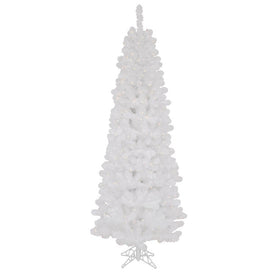 6.5' White Salem Pencil Pine Artificial Christmas Tree with 250 Clear Lights