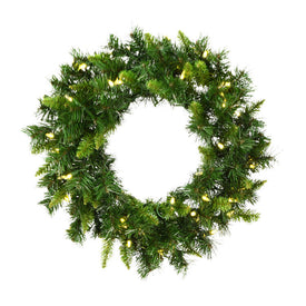 24" Pre-Lit Imperial Pine Artificial Christmas Wreath with 50 Warm White LED Lights