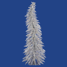 5' Silver Whimsical Artificial Christmas Tree with 100 Warm White LED Lights