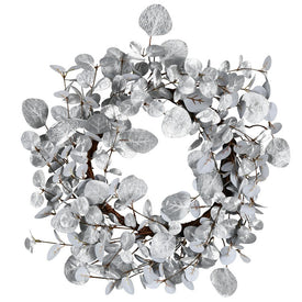 22" Silver Eucalyptus Wreath