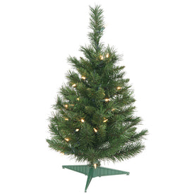 2' Pre-Lit Imperial Pine Artificial Christmas Tree with Clear Dura-Lit Lights