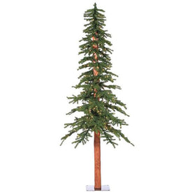 9' x 56" Pre-Lit Natural Alpine Artificial Christmas Tree with Warm White LED Lights