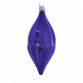 10" Purple Candy Glitter Shuttle Ornaments 2 Per Bag
