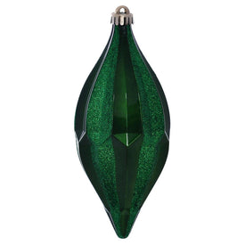 10" Green Candy Glitter Shuttle Ornaments 2 Per Bag
