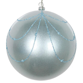 4.75" Baby Blue Candy Glitter Curtain Ornaments 4 Per Bag