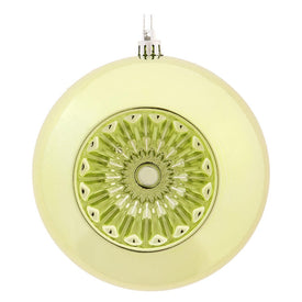 4.75" Celadon Shiny Star Brite Ball Ornaments with Drilled and Wired Caps 4 Per Bag