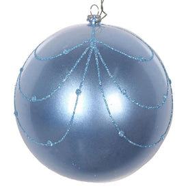 4.75" Periwinkle Candy Glitter Curtain Ornaments 4 Per Bag