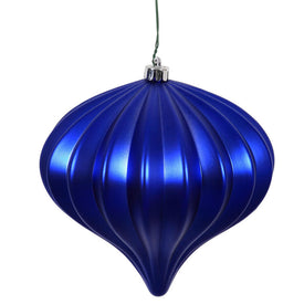 5.5" x 5.7" Cobalt Blue Matte Onion Christmas Ornaments 3 Per Bag