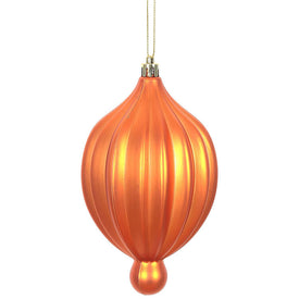 6.3" x 3.5" Burnished Orange Matte Lantern Ornaments 4 Per Bag