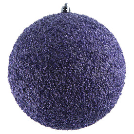6" Lilac Beaded Ball Ornaments with Drilled Caps 4 Per Bag
