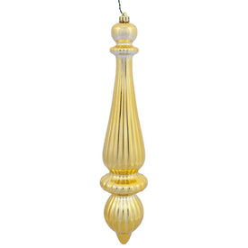 14" Gold Shiny Finial Drop Ornaments 2-Pack