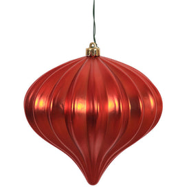 5.5" x 5.7" Red Matte Onion Christmas Ornaments 3 Per Bag