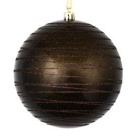 4.75" Gunmetal Candy Finish Ball with Glitter Lines 4 Per Bag