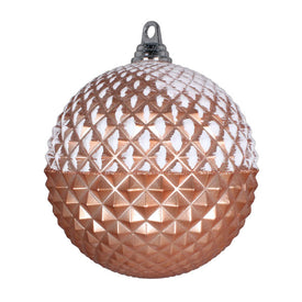12" Rose Gold Glitter Candy Durian Ball Ornaments 4 Per Pack