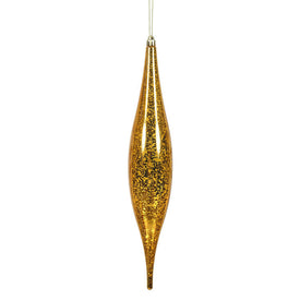 13" Antique Gold Mercury Rain Drop Ornaments 2 Per Bag