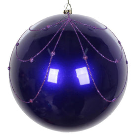 6" Purple Candy Glitter Curtain Ornaments 3 Per Bag