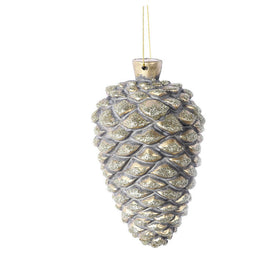 5.5" Champagne Antique Pinecone Ornaments 3 Per Pack