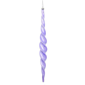 14.6" Lavender Shiny Spiral Icicle Ornaments 2 Per Box
