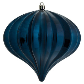 5.5" x 5.7" Midnight Blue Shiny Onion Christmas Ornaments 3 Per Bag