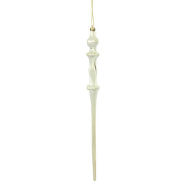 15.7" Champagne Shiny Icicle Ornaments 3 Per Box