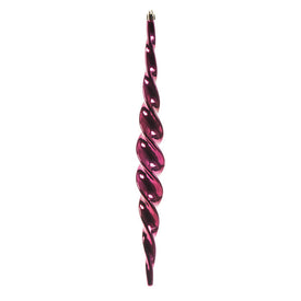 14.6" Berry Red Shiny Spiral Icicles 2 Per Box