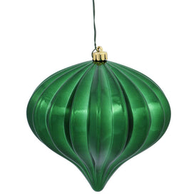 5.5" x 5.7" Green Shiny Onion Christmas Ornaments 3 Per Bag