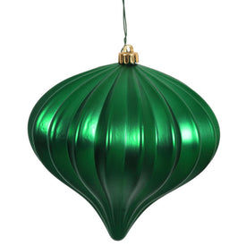 5.5" x 5.7" Green Matte Onion Christmas Ornaments 3 Per Bag