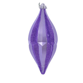 10" Lavender Candy Glitter Shuttle Ornaments 2 Per Bag