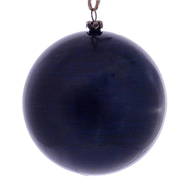 4" Midnight Blue Wood Grain Ball Ornaments 6 Per Pack