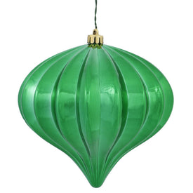 5.5" x 5.7" Emerald Shiny Onion Christmas Ornaments 3 Per Bag