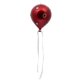 7.5" Red Dot Balloon Christmas Ornaments 3 Per Bag