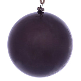 4.75" Plum Wood Grain Ball Ornaments 4 Per Pack