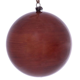4.75" Copper Wood Grain Ball Ornaments 4 Per Pack