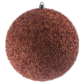 6" Copper Beaded Ball Ornaments with Drilled Caps 4 Per Bag
