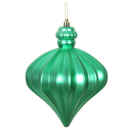 6" Seafoam Matte Onion Drop Ornaments with Drilled and Wired Caps 4 Per Bag