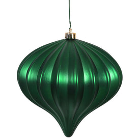 5.5" x 5.7" Emerald Matte Onion Christmas Ornaments 3 Per Bag