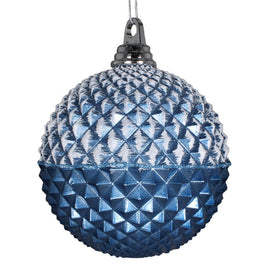 6.7" Periwinkle Glitter Candy Durian Ball Ornaments 3 Per Bag