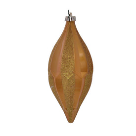 10" Honey Gold Candy Glitter Shuttle Ornaments 2 Per Bag