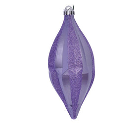 10" Lilac Candy Glitter Shuttle Ornaments 2 Per Bag
