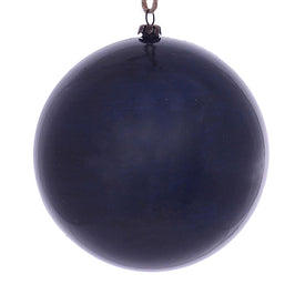 4.75" Midnight Blue Wood Grain Ball Ornaments 4 Per Pack