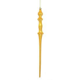 15.7" Antique Gold Shiny Icicle Ornaments 3 Per Box