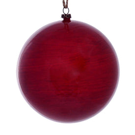 4.75" Red Wood Grain Ball Ornaments 4 Per Pack