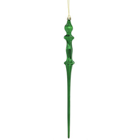 15.7" Emerald Shiny Icicle Ornaments 3 Per Box