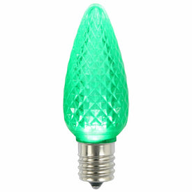 Replacement Green C9 Faceted LED Bulbs 25-Pack