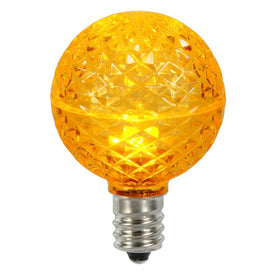 Replacement Yellow G50 Faceted LED E17 Light Bulbs 10-Pack