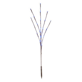 60-Count Blue Wide-Angle LED Twig Light Set on Brown Wire 3-Pack