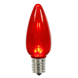 Replacement Transparent Red Dimmable C9 LED Bulbs 25-Pack