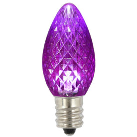 Replacement Purple C7 Faceted Twinkle LED Bulbs 25-Pack
