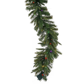 6' Cashmere Pine Artificial Christmas Garland with 30 Multi-Colored LED Lights